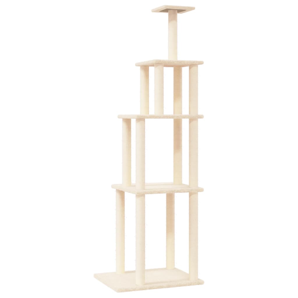 TURKIO Tenda da doccia in stile bohémien, 183 x 182 cm, moderna, stile bohémien, chic, trapuntata, a righe, minimalista, in tessuto beige, crema