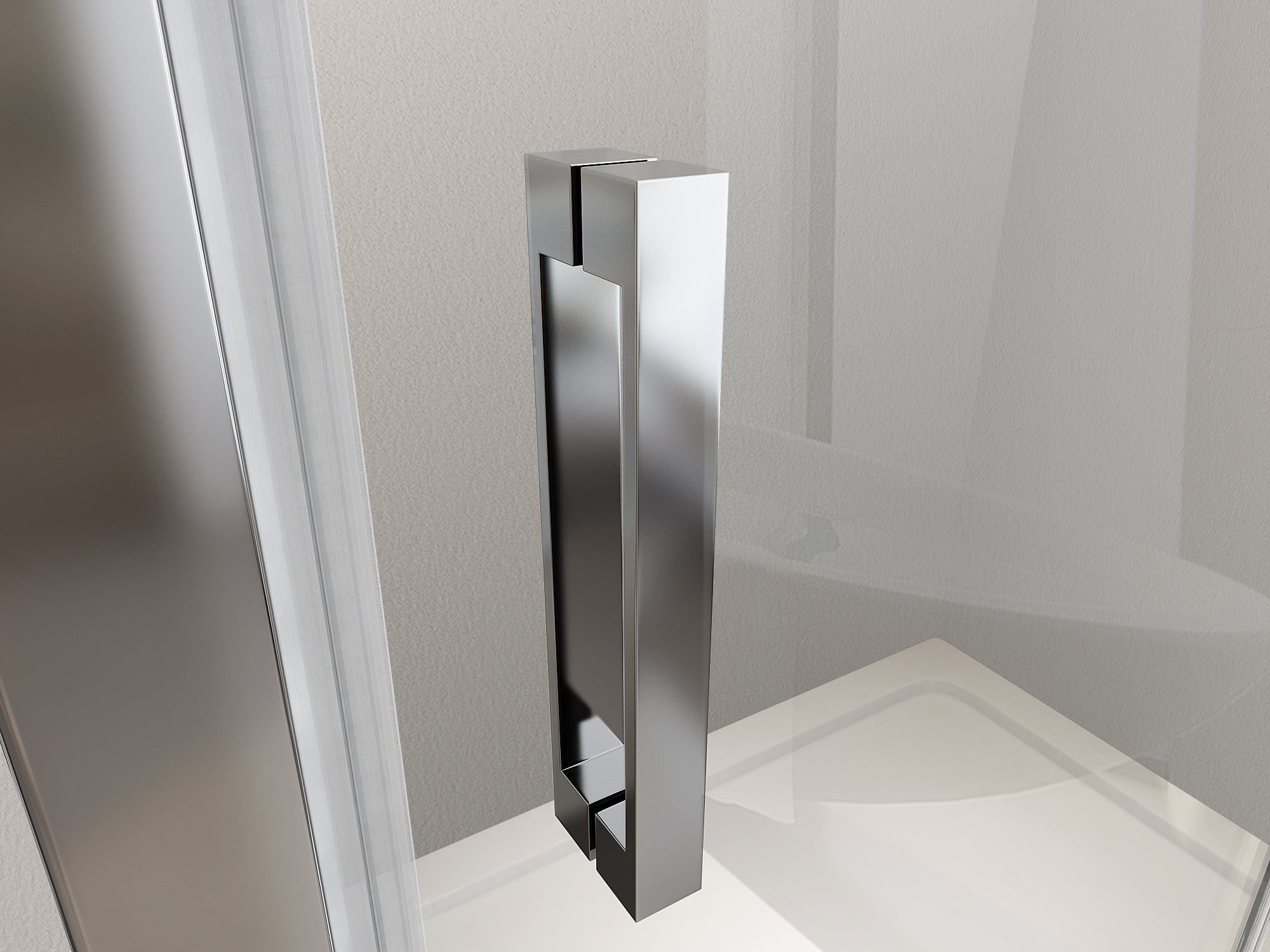 NALA Porta doccia vetro 6 mm per installazione in nicchia Altezza 190 cm installazione reversibile cm 125-130 - 3