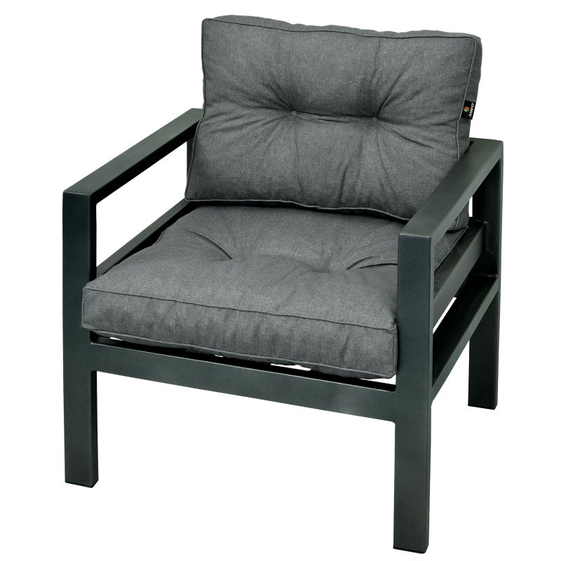 Komplet poduszek na fotel ogrodowy AMPO szary 1 kpl.