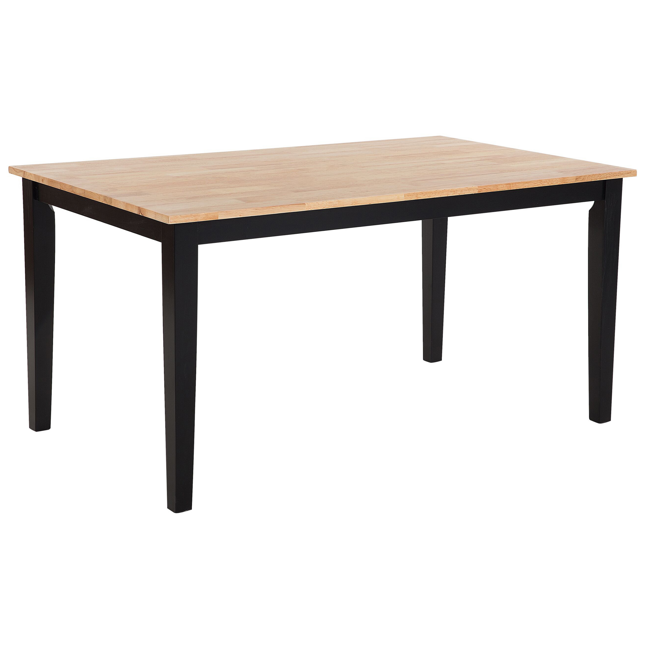 Beliani mesa de comedor houston marrón/negro 120 cm 75 cm madera