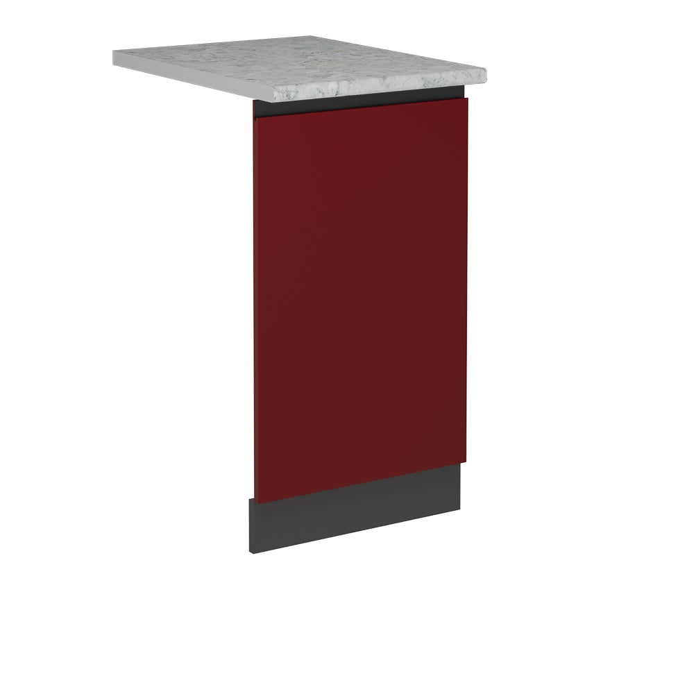 Vicco Panel przedni zmywarki R-Line, Czerwony, 45 cm J-Shape, BP Marmur