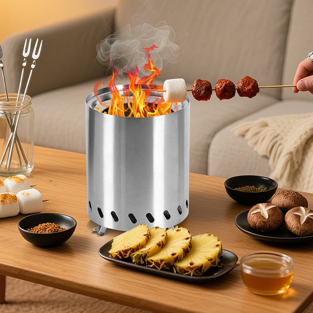 Brasero de table Ø15 x 19.5 cm extérieur à pellets sans fumée