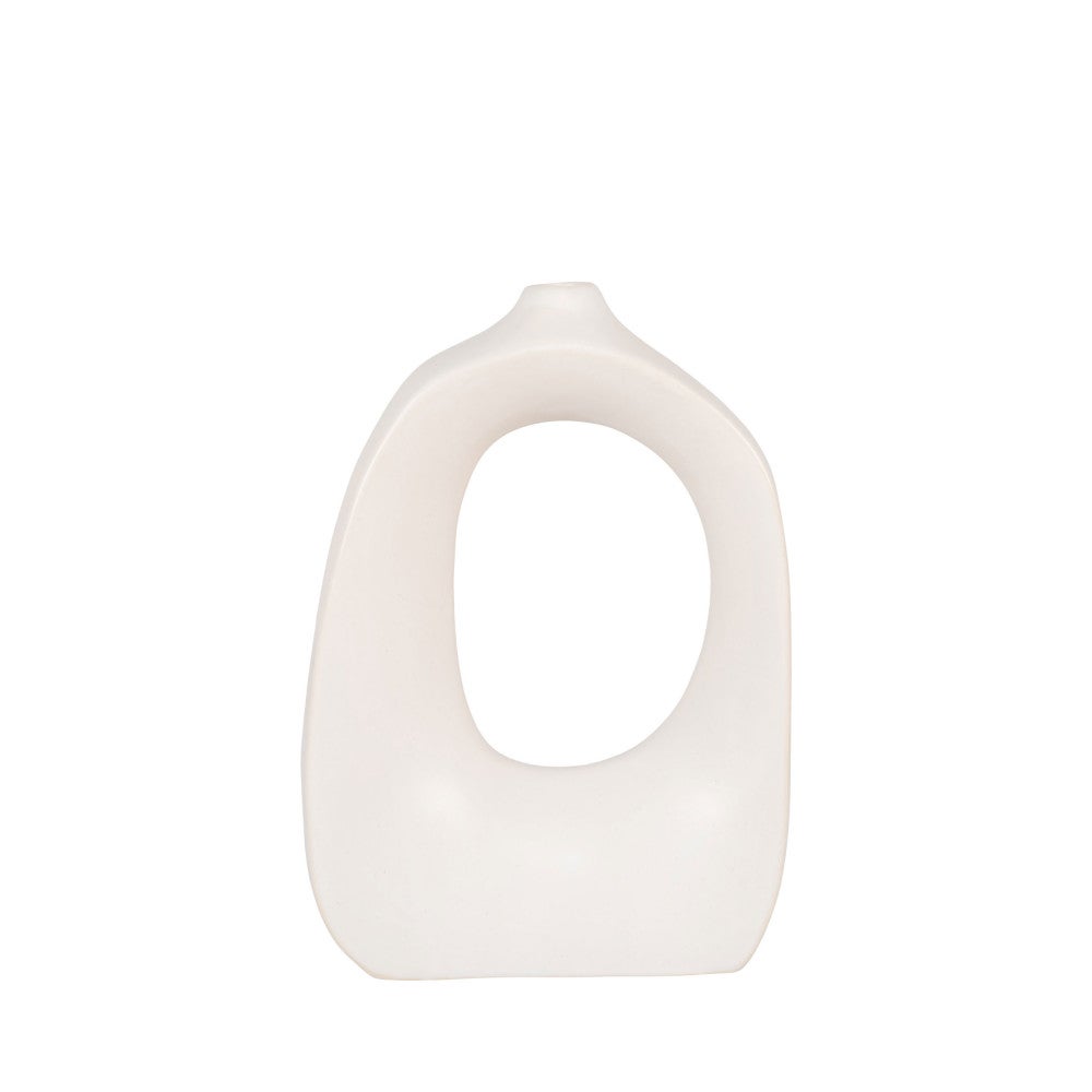 Vase de table à manger nordique moderne et simple, ornement en céramique blanche
