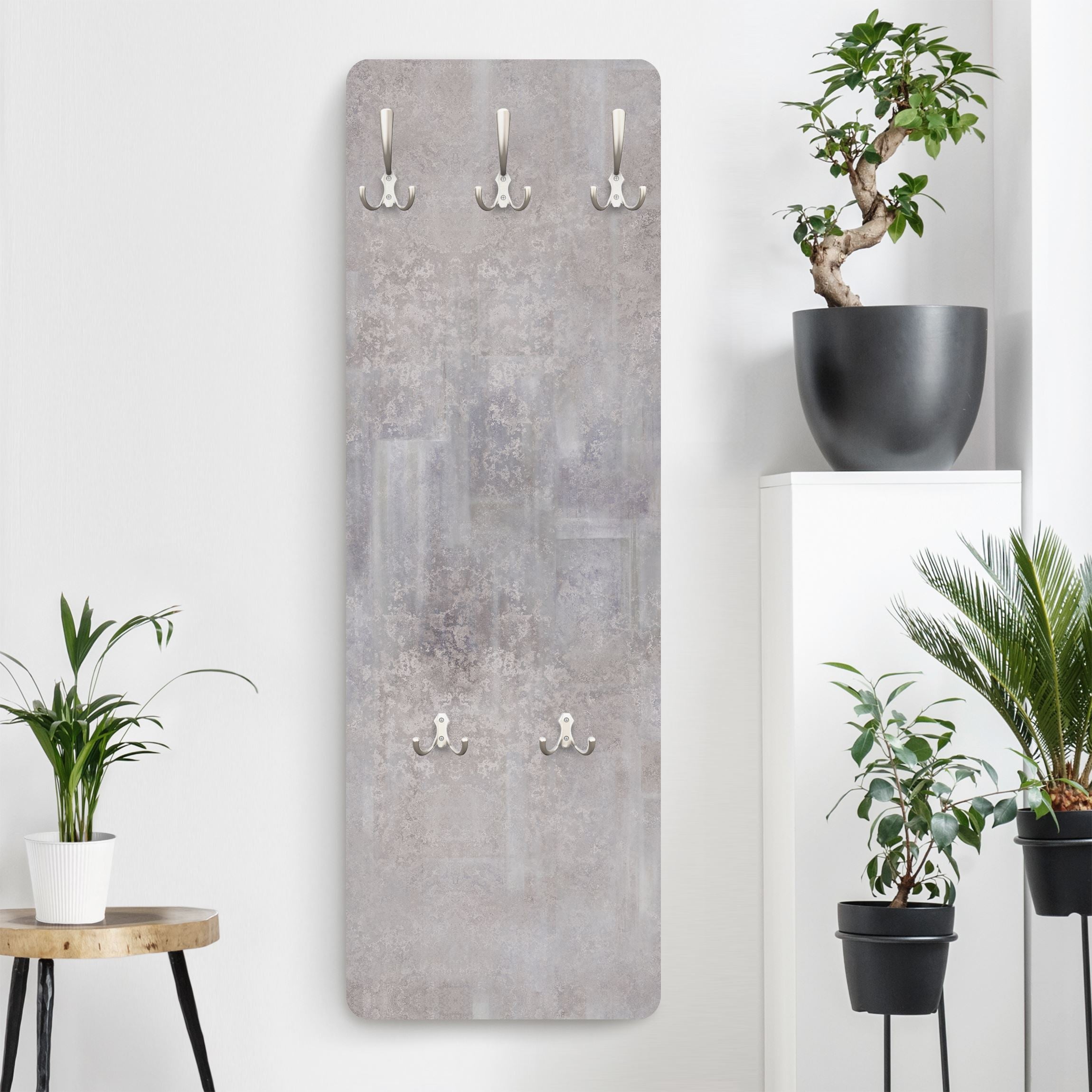 Autumn Alley Toilettenpapierhalter Aus Holz & Metall – Rustikales Fischgräten-Design, Schwarz-weiß, Wandmontiert