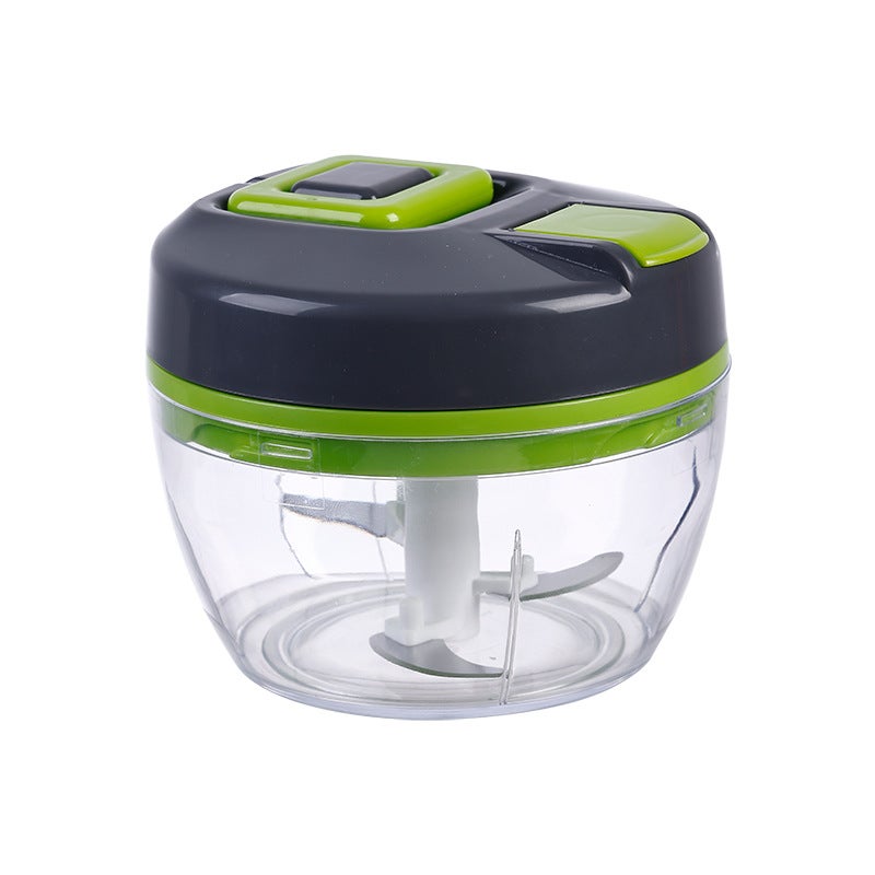 Hshenjhu Hachoir Oignon 500ml Mini Mixeur Manuel Multifonction Avec Cordon - Pour Ail, Viande, Légumes, Bébé