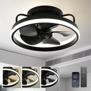 Ventilatore A Soffitto Con Luce 106 Cm – Grigio – Telecomando, 6 Velocità, Timer, Dimmerabile