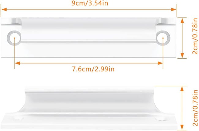 Maniglia Per Porta Scorrevole Balcone - Bianco, Con Viti, 2 Pezzi, Per Cucina E Finestre - Foto 5