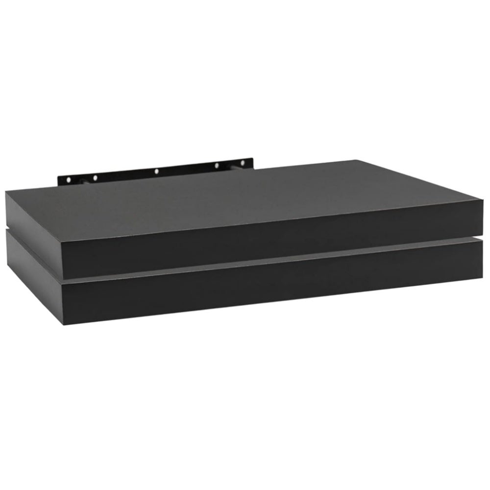 2 Pièces étagère Murale En Métal Noir étagère Flottante Murale 30 Cm