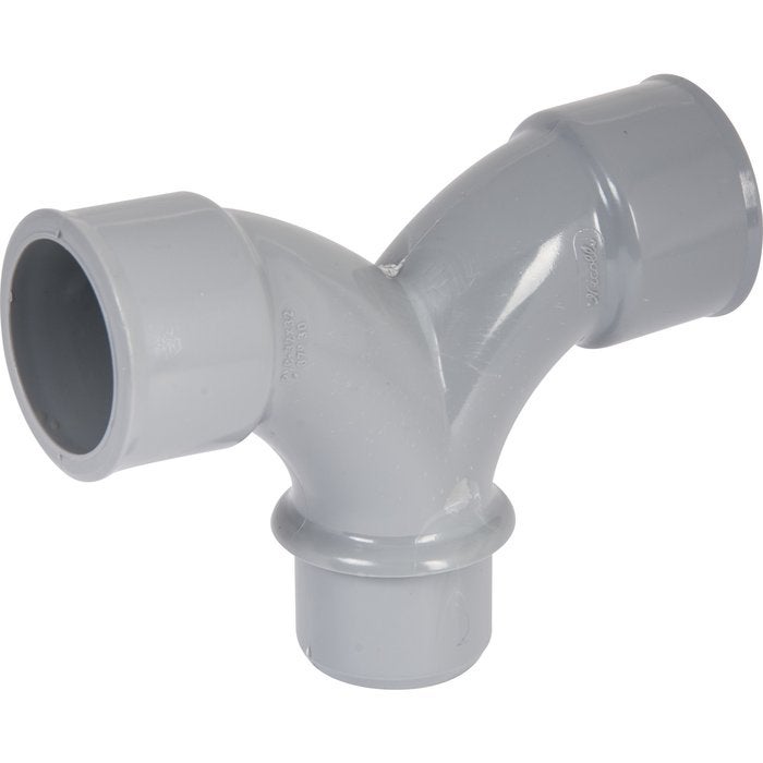 NICOLL Coude 87°30 double parallèle PVC évacuation Mâle Femelle Ø100 - 5