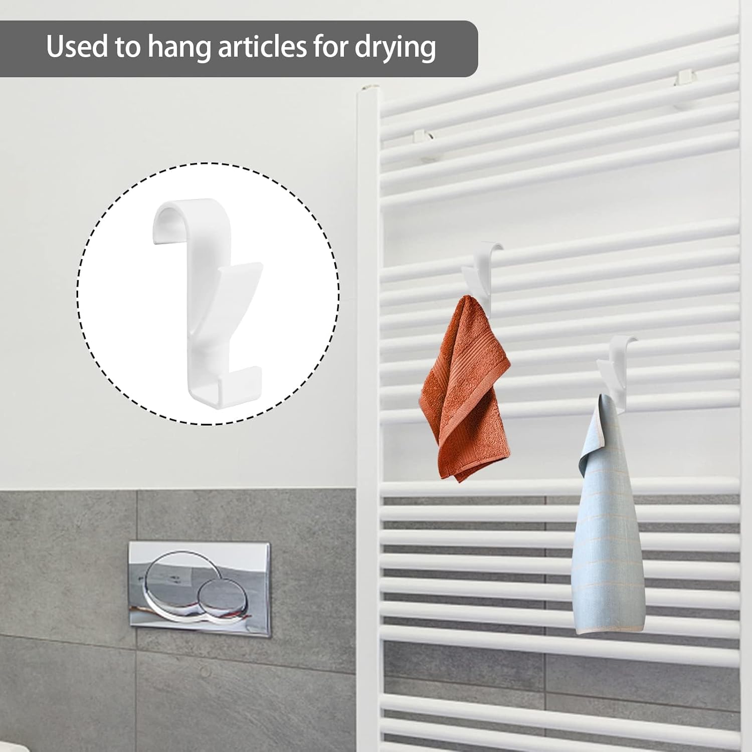 ganchos para secador de toallas de baño, aptos para radiadores