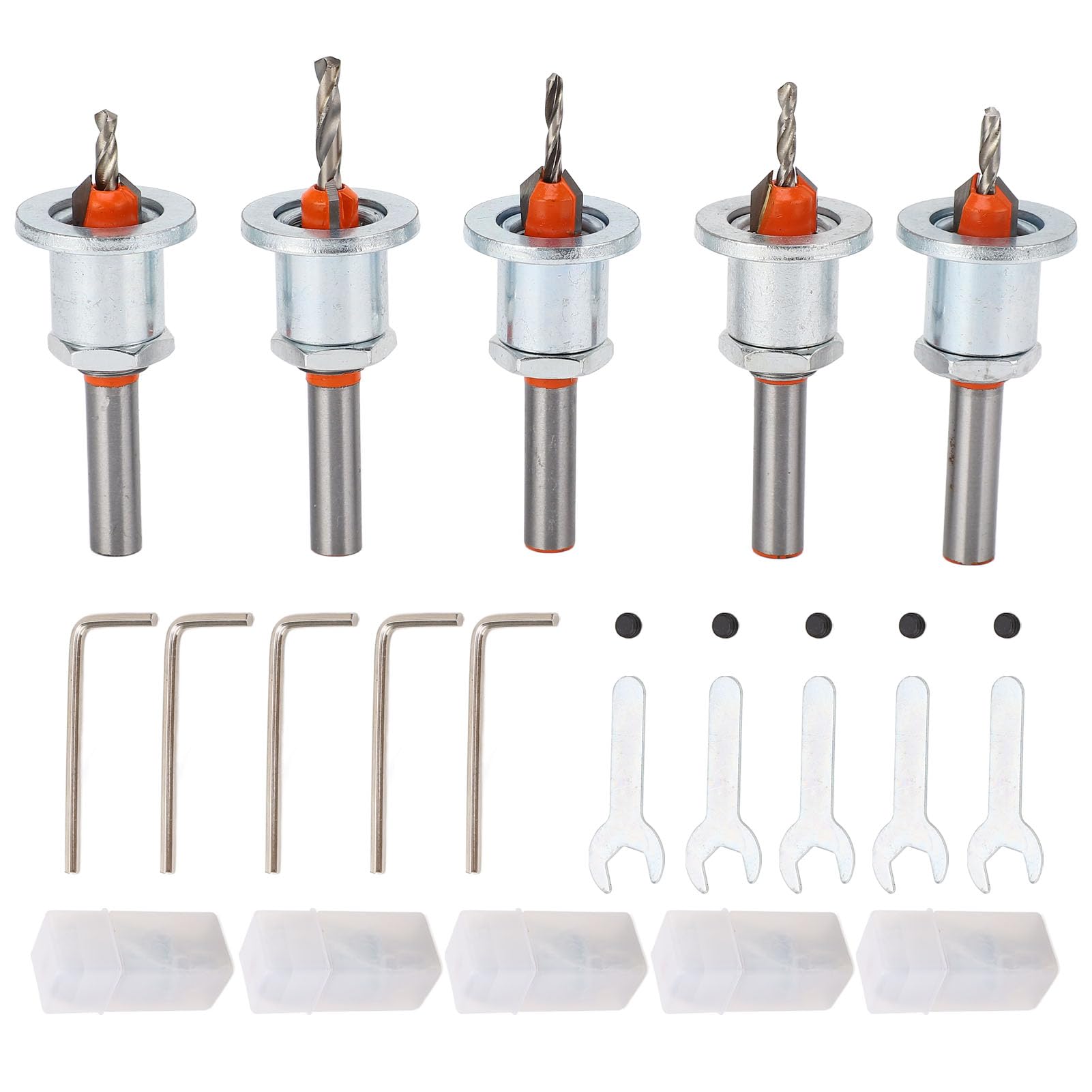 Jeu De Forets à Fraise Foret De Travail En Bois Réglable Pour Serrer Les Vis Autotaraudeuses