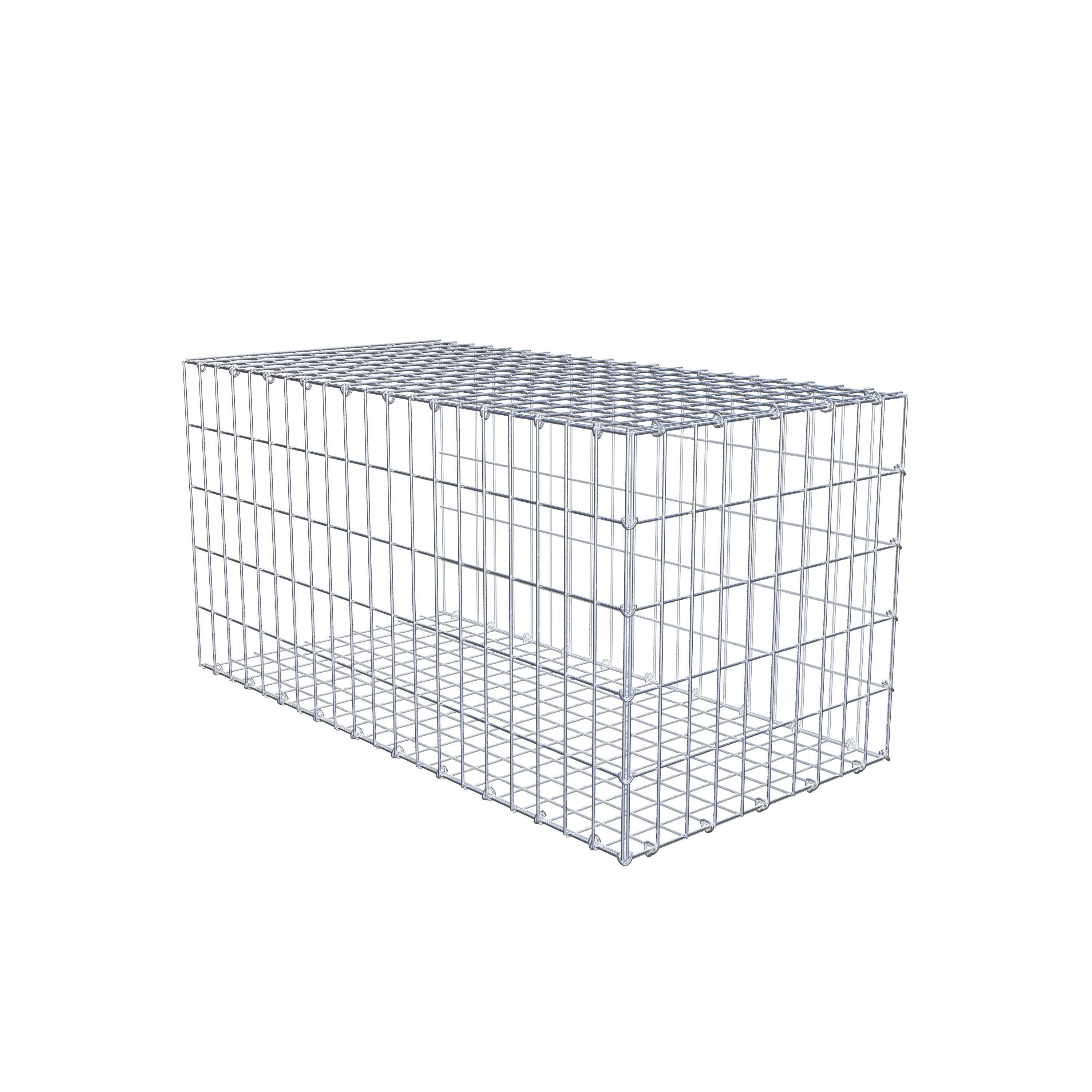 Gavión para alargar en acero galvanizado 100x50x50cm (LxAxP), malla 5 x 10cm, Anillo en C, sin rejilla frontal - 7