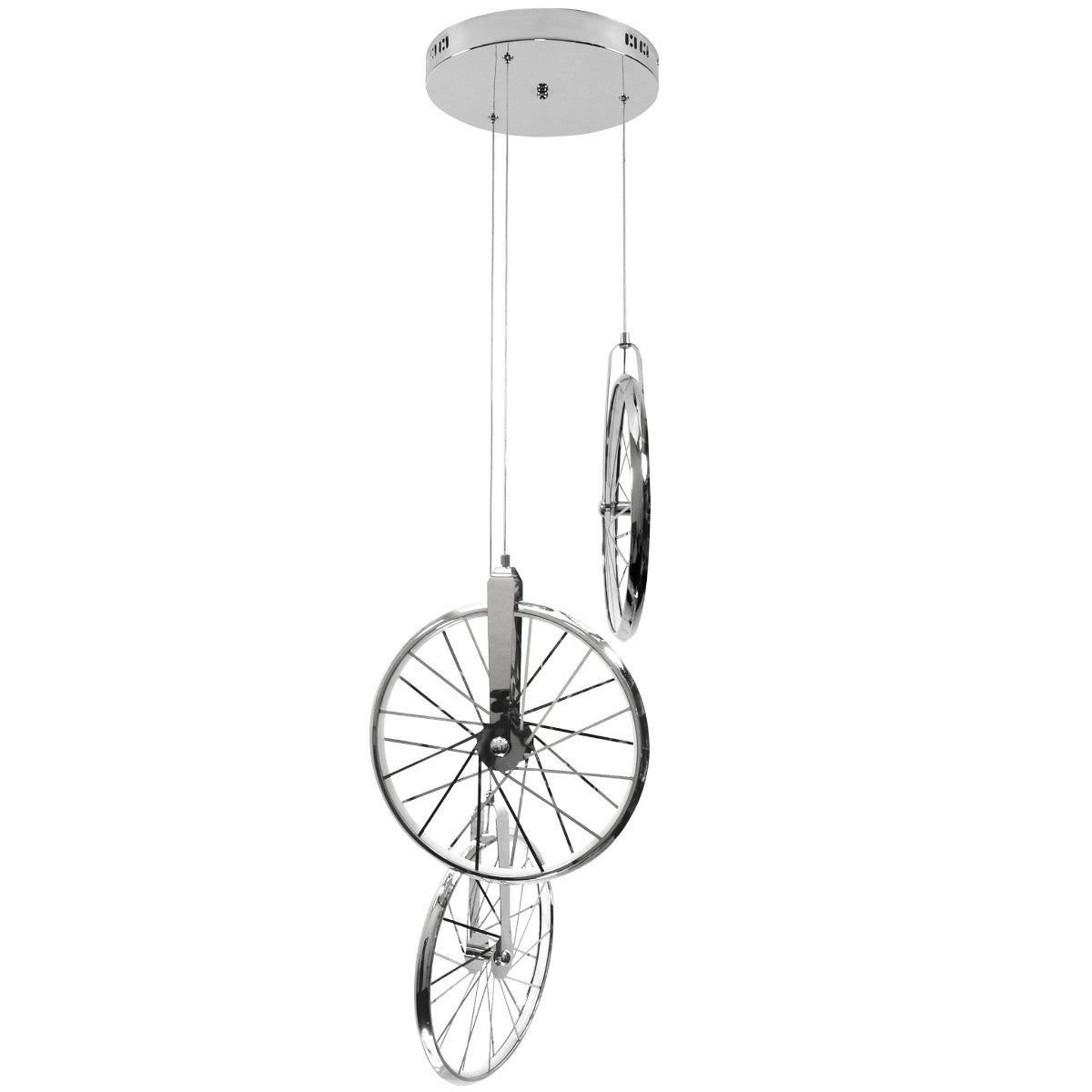 Lampa wisząca Bicykl chromowana LED 33W 3000K 2300lm wym: 160 x 36 x 36 cm metal Polux