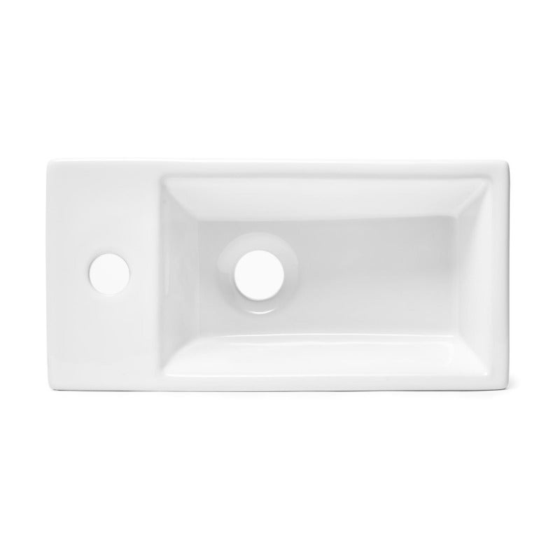 Brevis Lave-mains suspendu avec trou pour robinetterie à droite, 40,5x20,5x10,5cm (SATBRE4020SR) - 3