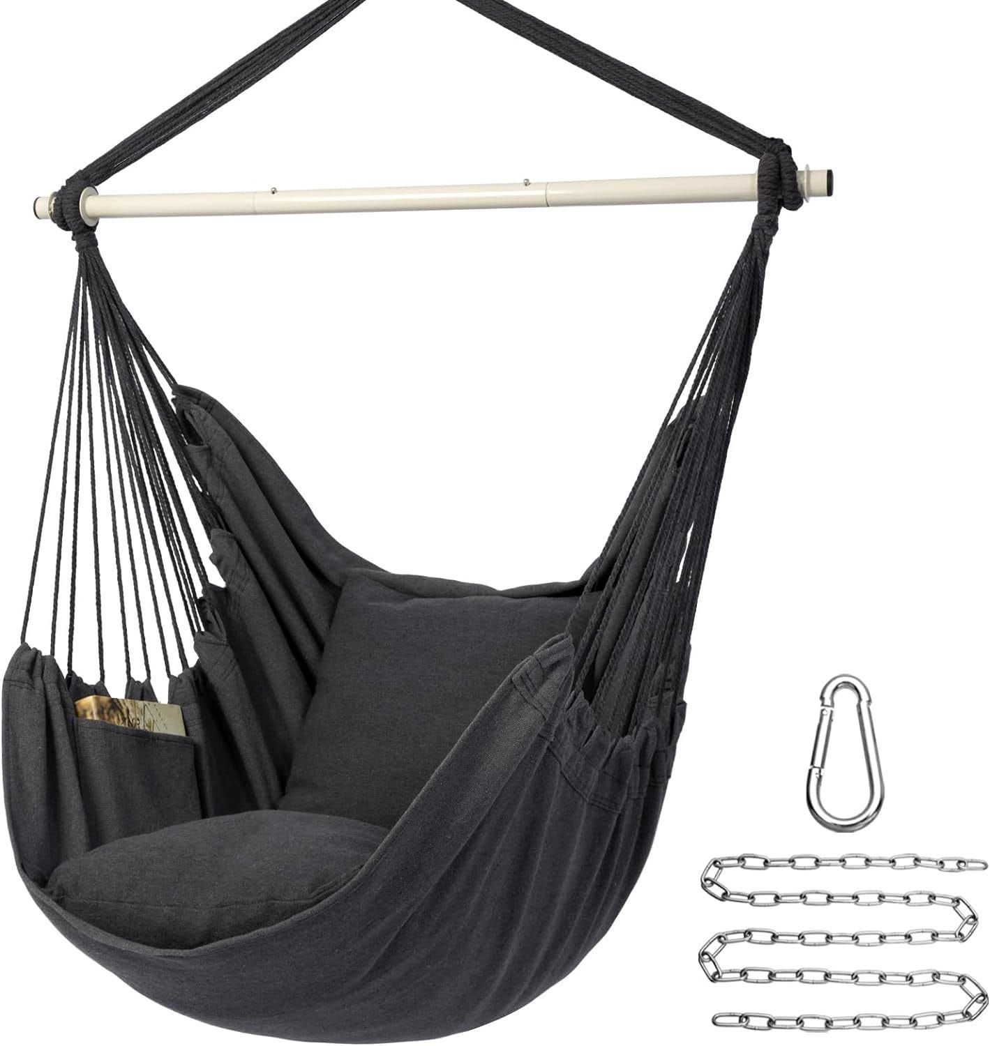 Hamaca colgante, columpio para dormitorio, columpio con bolsillo