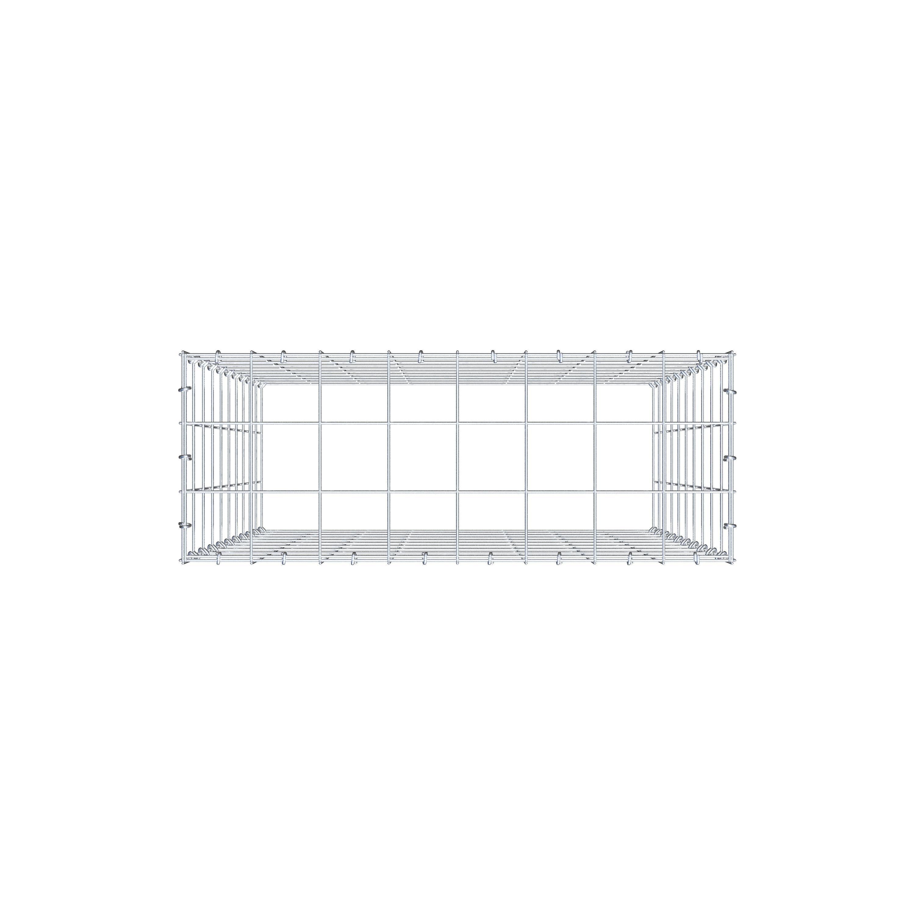 Gavión para apilar en acero galvanizado 100x80x30cm (LxAxP), malla 10 x 10cm, Anillo en C, sin rejilla inferior - 8