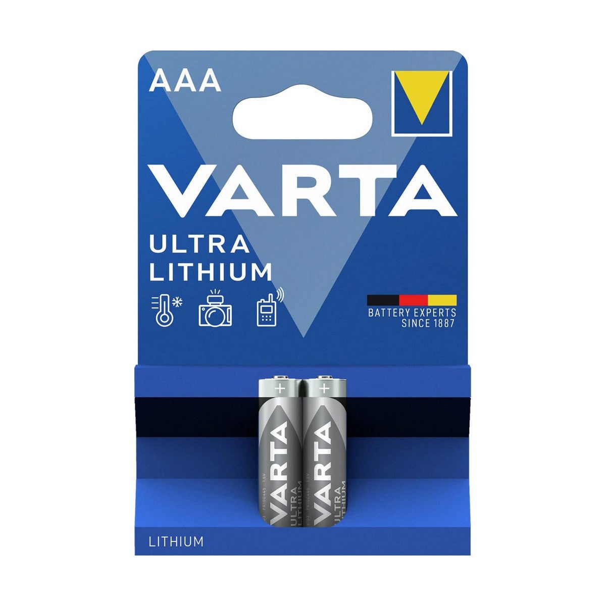2 Piles LR03 VARTA AAA ULTRA Lithium - 5