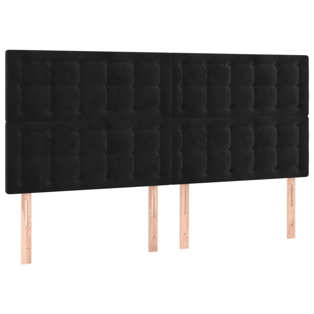 Maison Exclusive - Tête de lit Noir 160x5x118/128 cm Velours - 2