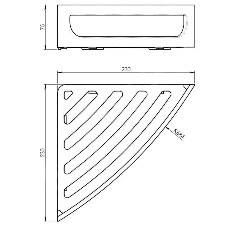 Sapho Gedy Smart - Tablette d’angle, chrome CP80 - 2