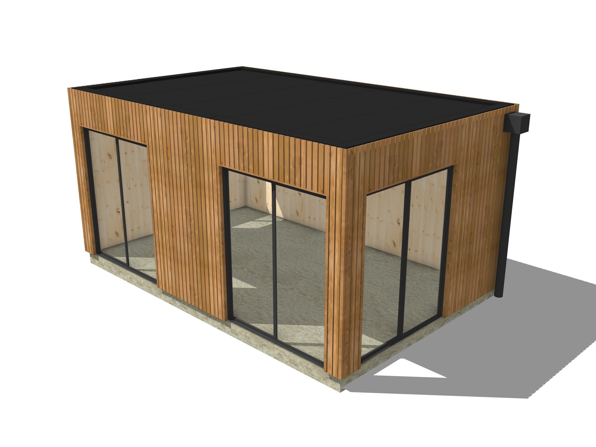 Bureau de jardin bois en bois 5,5 x 3,5 x 2,7 m - 2