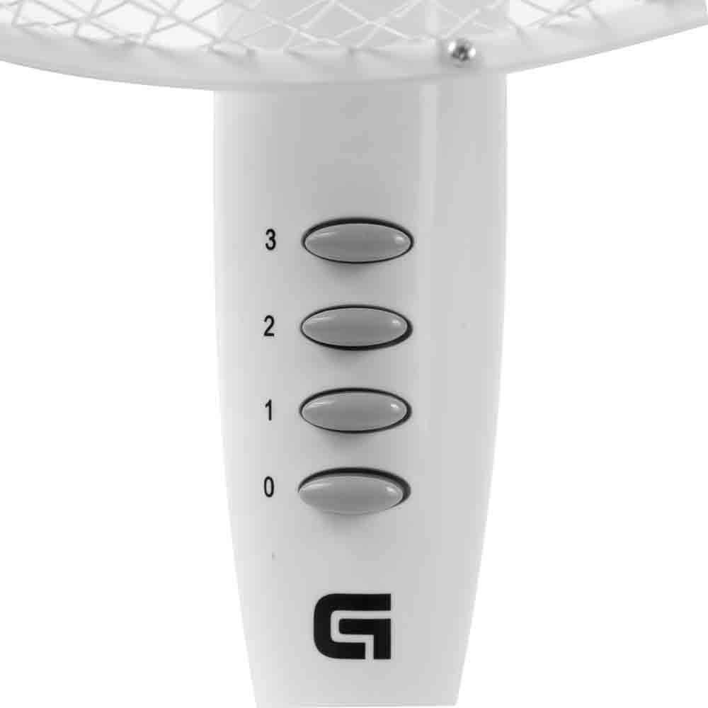 Ventilador de Pie FAN-165X - Base en Forma X - 50W - Blanco - 9