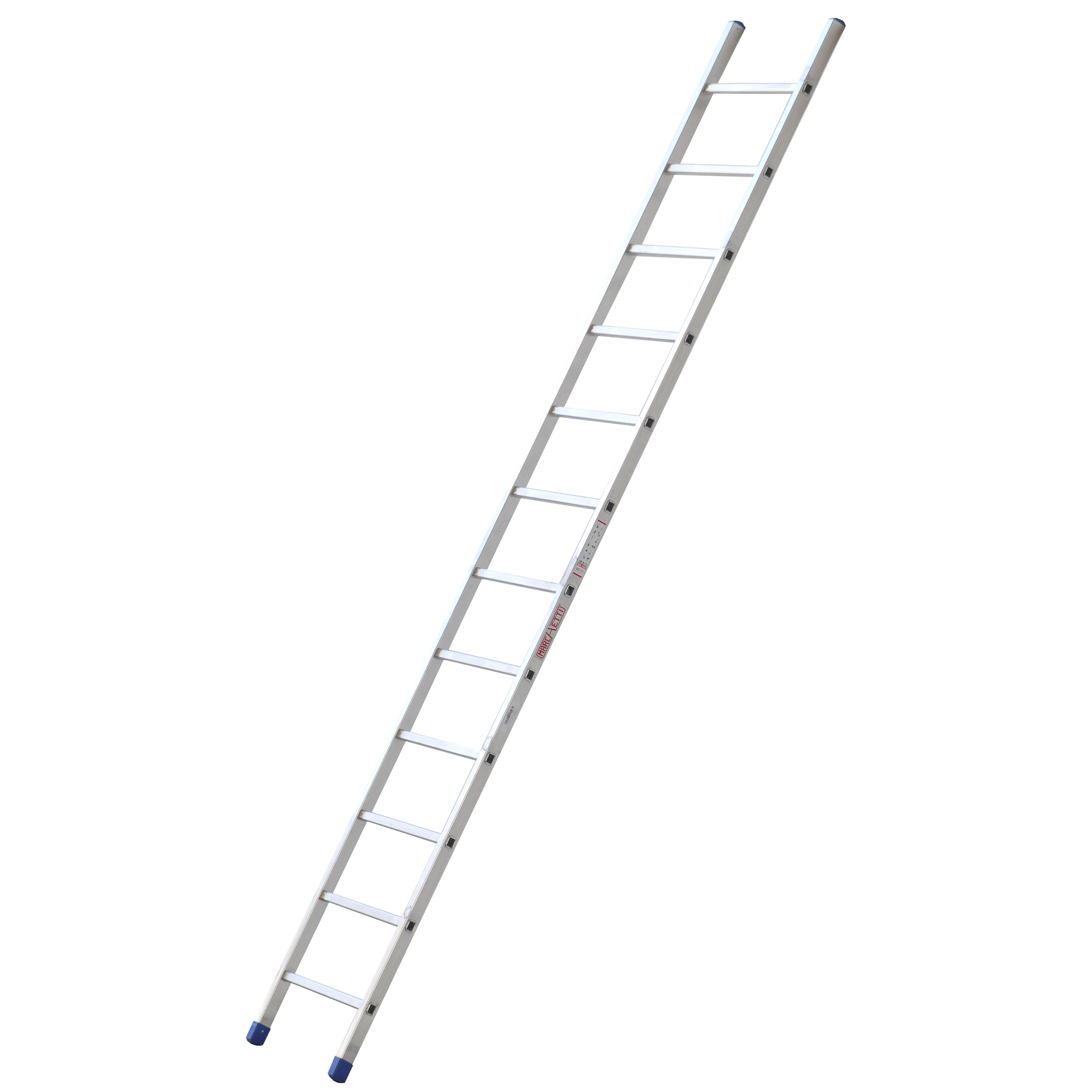 Escalera paralela con peldaño ancho al marchetti aluminio h.cm 440 peldaños 15