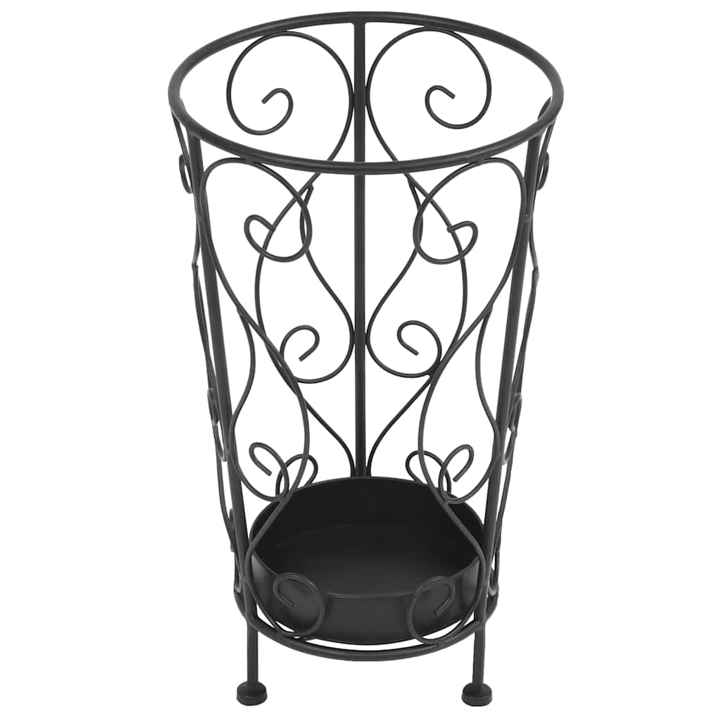 vidaXL Porte-parapluie Style vintage Métal 26 x 46 cm Noir - 2