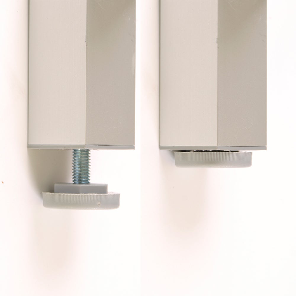 4 un. Pied carré pour meuble en aluminium 40x40mm hauteur 200mm aluminium mat avec régulateur de nivellement - 3