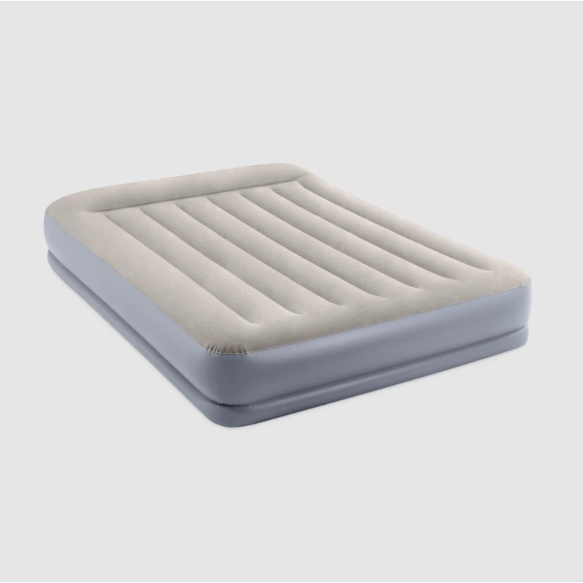 Materac dmuchany Intex Pillow Rest Mid Rise tkanina flokowana z wbudowaną pompą
