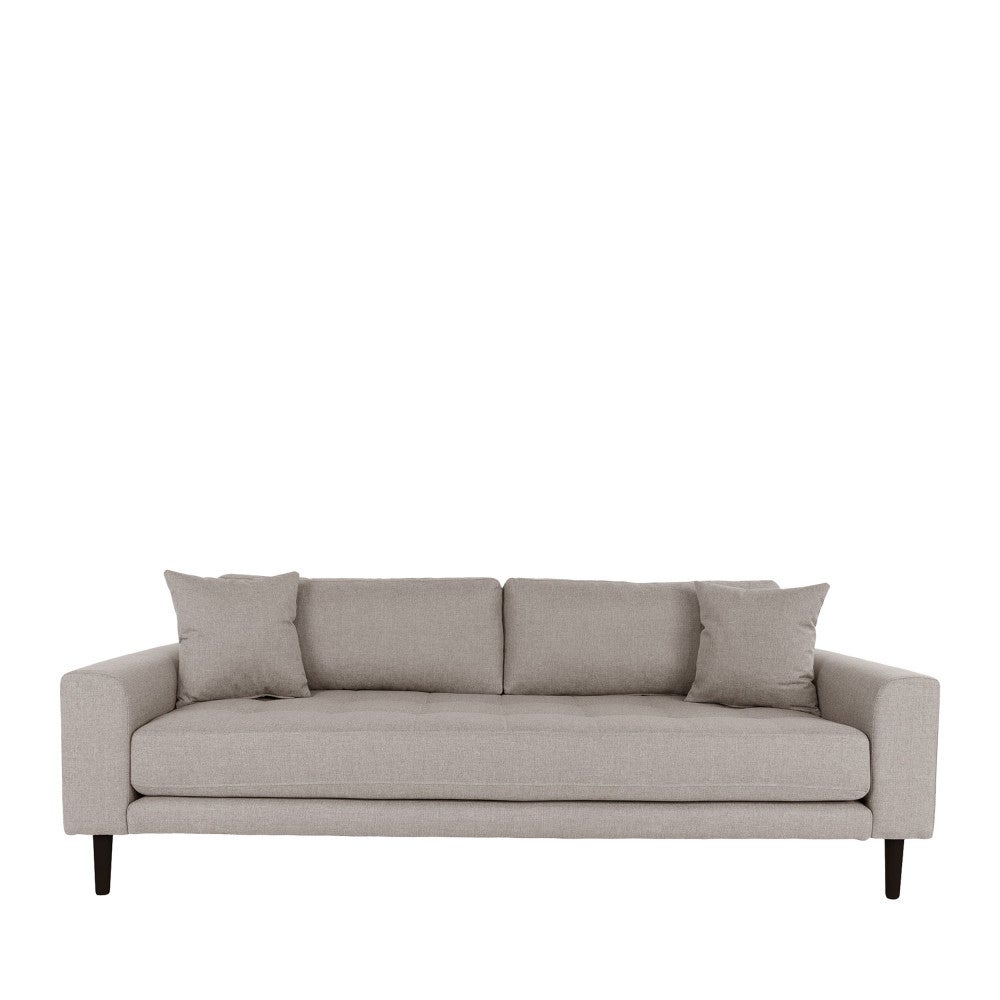 Lido sofa 3 osób 2 poduszkami brązowy.
