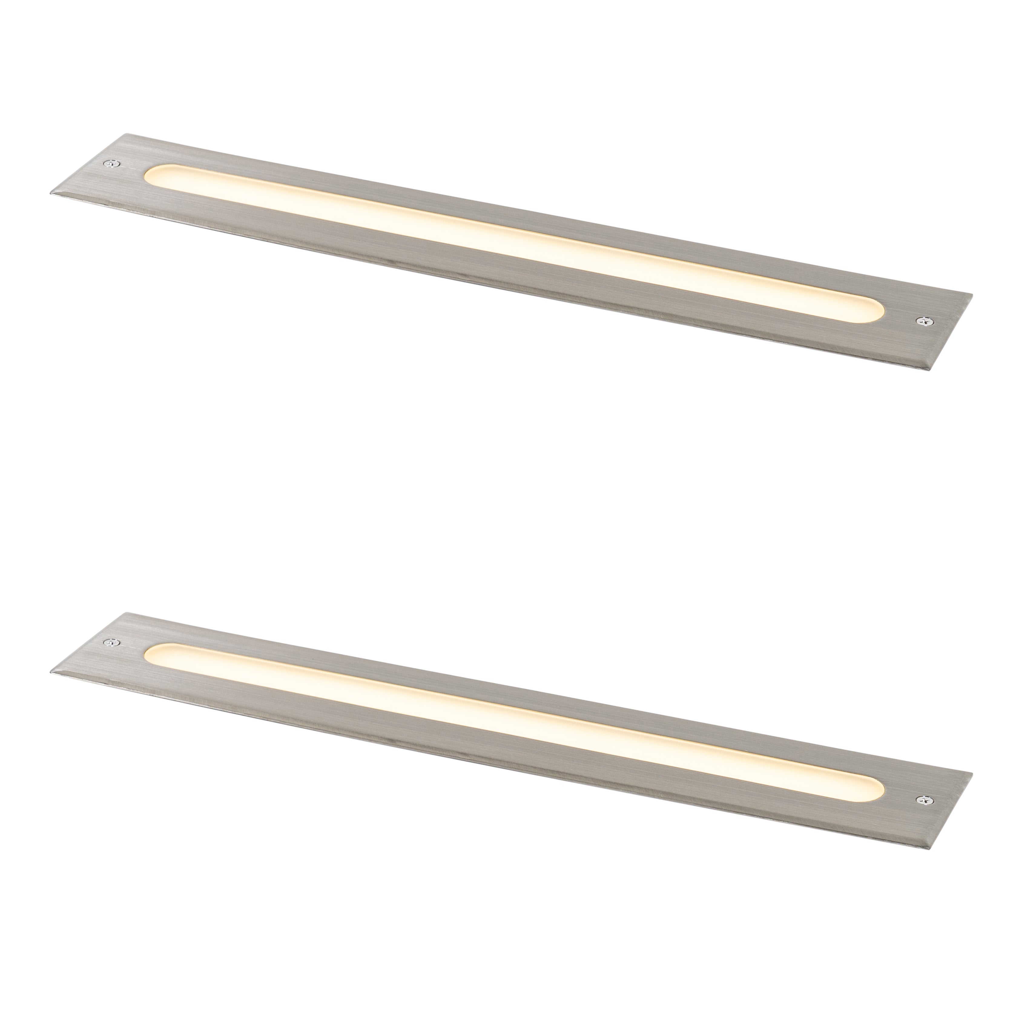 Qazqa nowoczesny reflektor gruntowy zewnętrzny do ogród - 106891 - stal, led zintegrowana 20w zestawie, Integrated led, 50cm