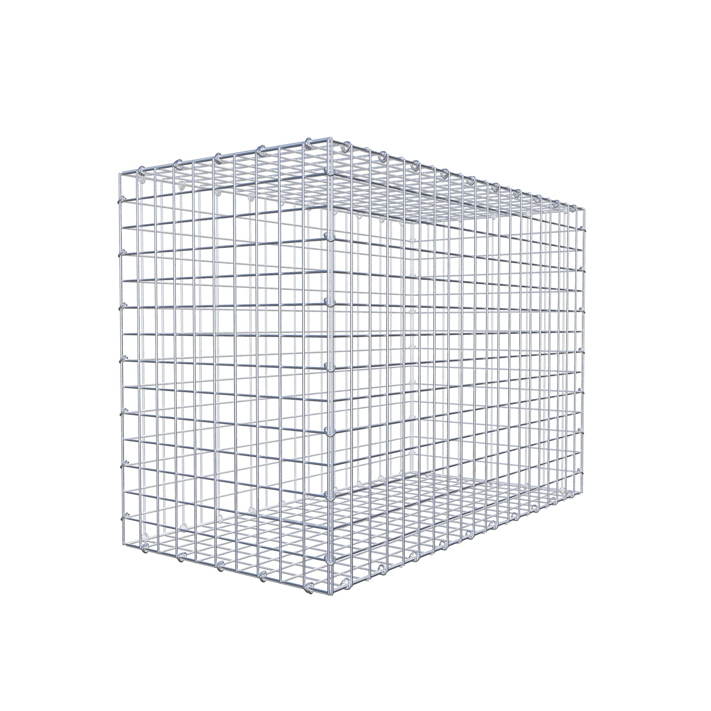 Gavión de acero galvanizado 100x70x50cm (LxAxP), malla 5 x 5cm, Anillo en C, jaula metálica para muro o jardín - 9