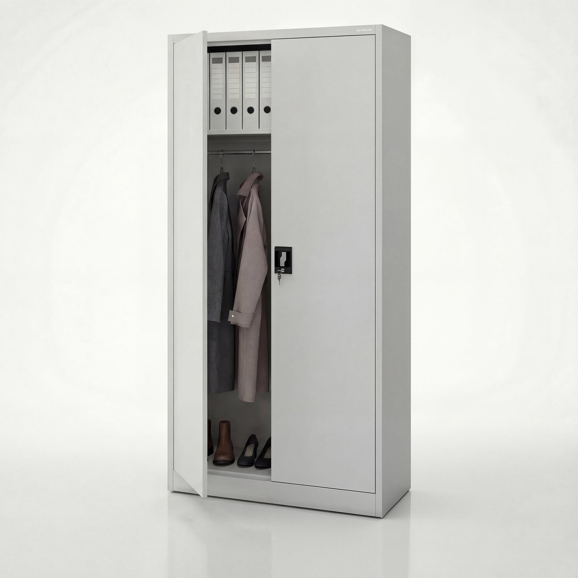 Armoire de Bureau de Rangement en Métal Verrouillable Gris 185 cm x 90 cm x 45 cm - 3