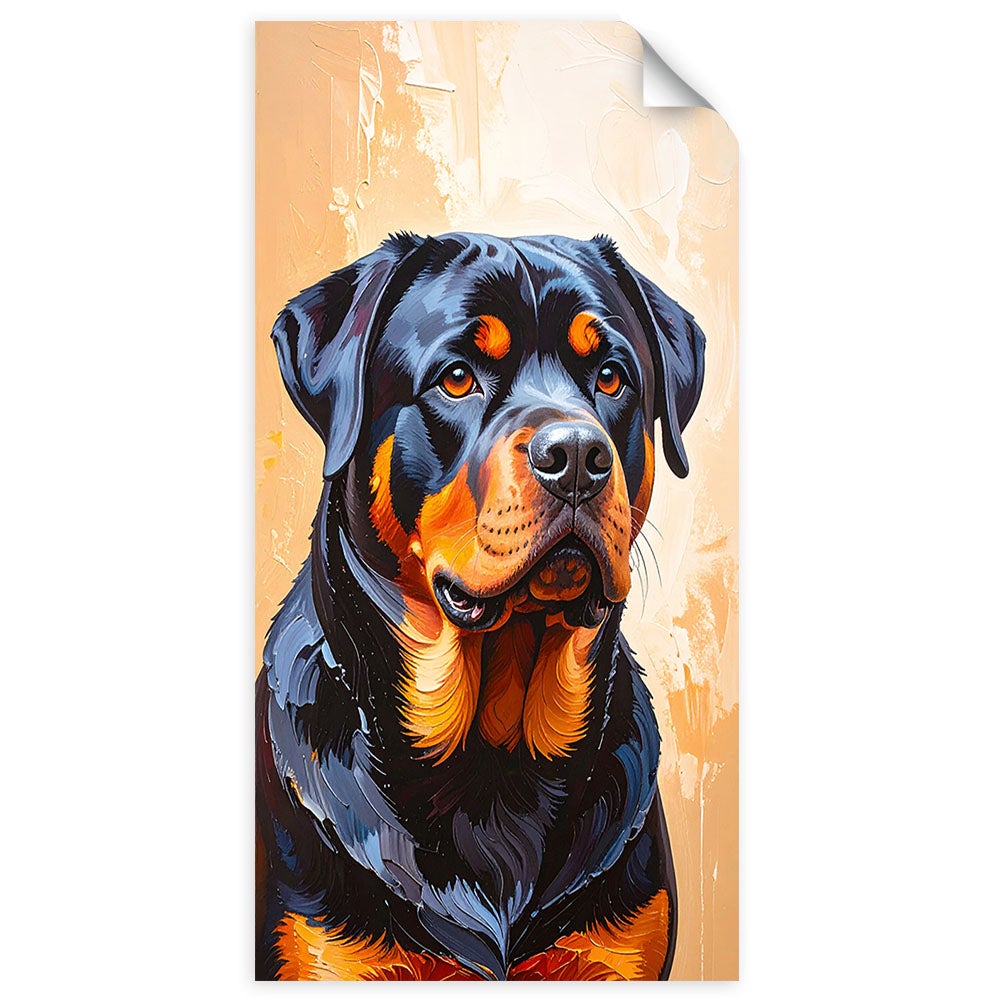 Naklejka na ścianę do pokoju młodzieżowego, Rottweiler Pies Zwierzę 60x120