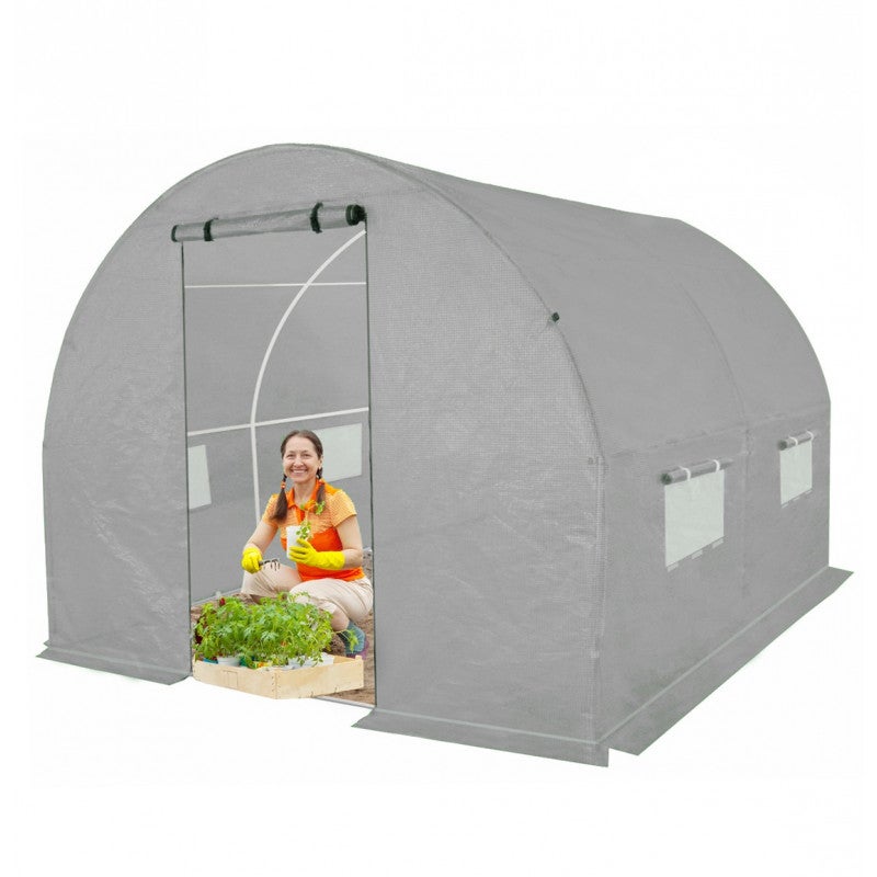 Tunel ogrodowy 4iQ Group 2x2m Szary Folia UV 19mm