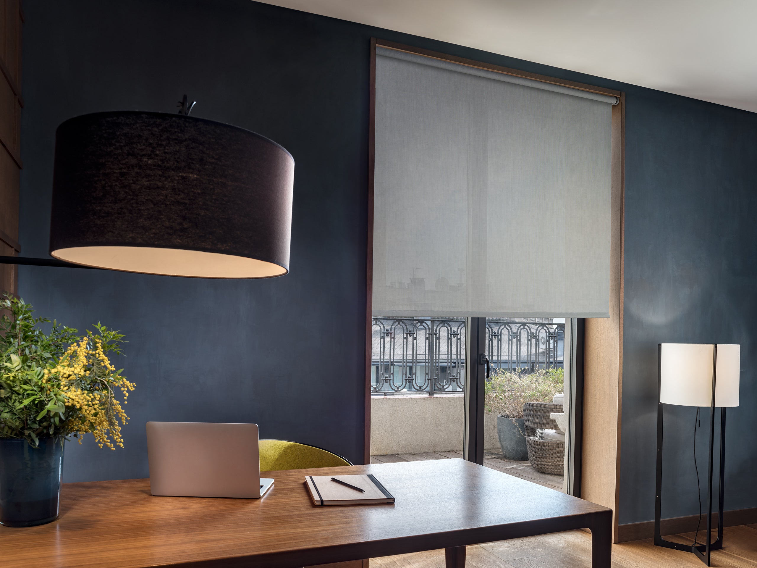 Easydeco - estor enrollable screen (gris, 85_x_250_cm) | tamaño tela 81 x 250 cm