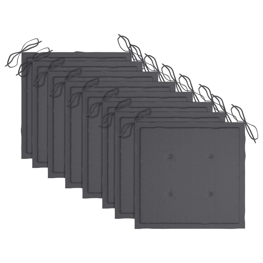 Maison Exclusive - Sedie da Giardino con Cuscini 8 pz in Legno Massello di Teak - 8