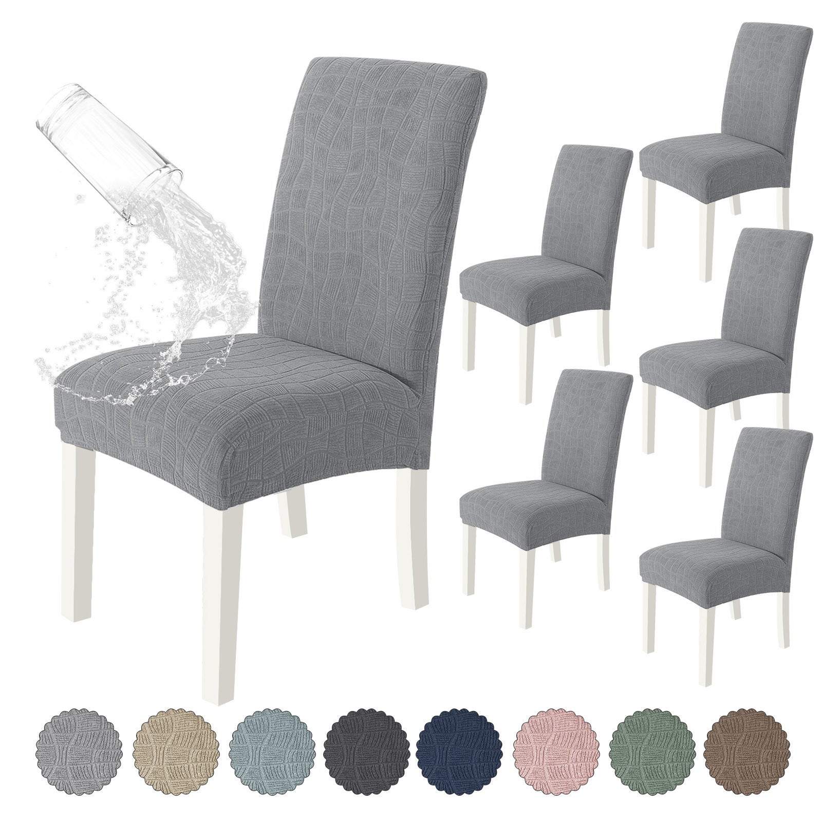 Housse De Chaise Ronde Élastique Extensible - Lavable - Taille Unique (35-50cm) - Polyester - Style Moderne