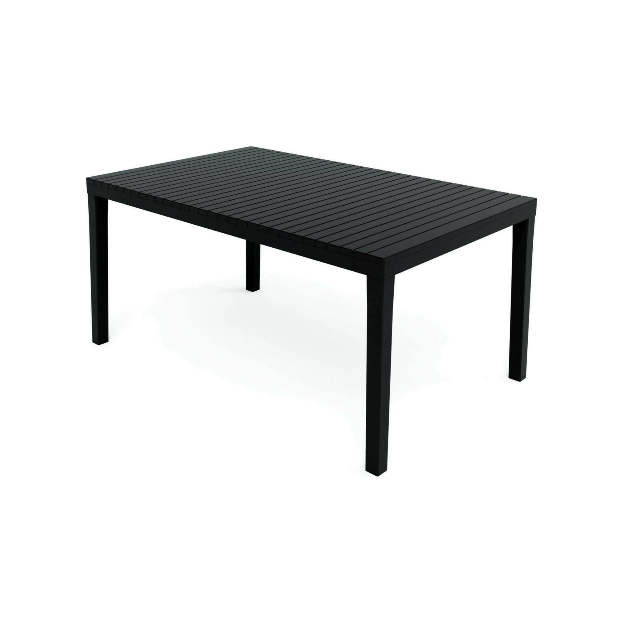 Tavolo da Esterno Made in Italy, 10 Posti Meccanismo Estensione Allunga Centrale, 90x220x72h cm Nero Antracite - Arabesch - 4