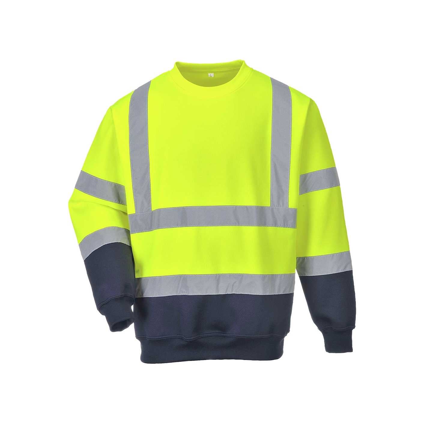 Sweat shirt Haute Visibilité Portwest Bicolore HiVis Jaune / Marine 3XL - 4