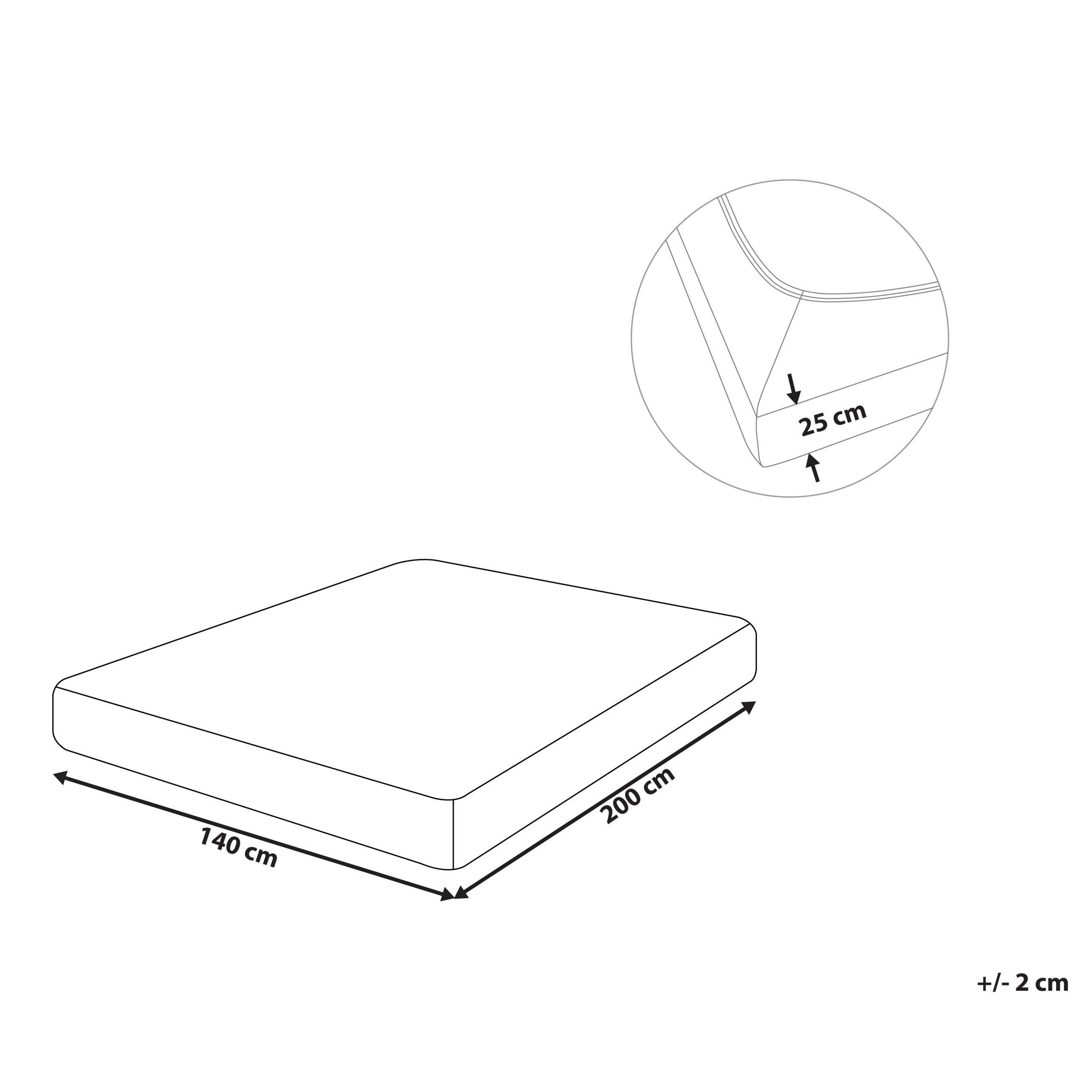 Coprimaterasso elasticizzato HOFUF Cotone 140 x 200 cm Blu marino - 3