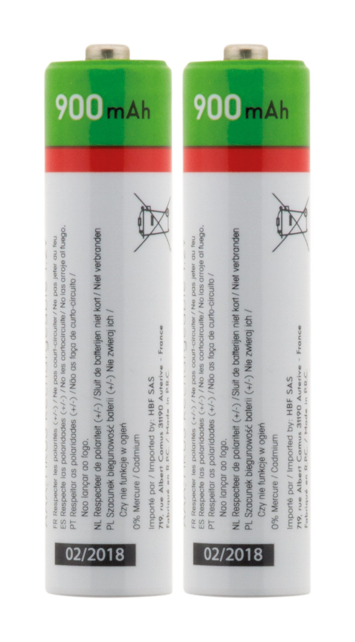 Pack de 2 piles rechargeables HR03 AAA 900 mAh - Thomson - 2