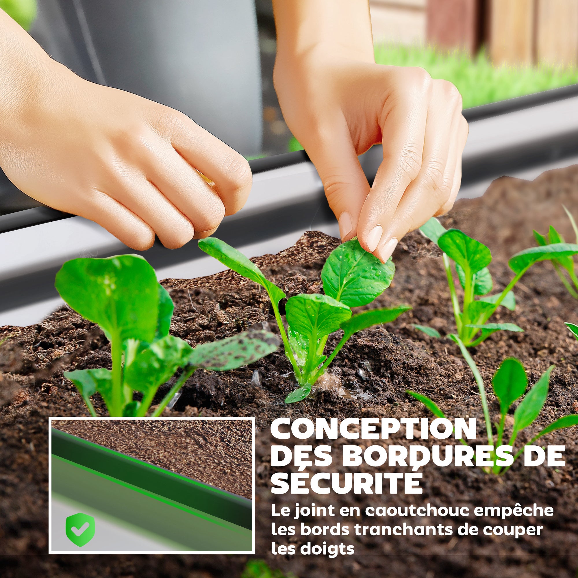 Jardinière surélevée acier galvanisé Outsunny - 5
