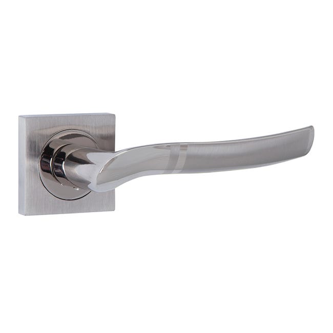 Lot De 2 Rosaces Carrées Pour Clé – Finition Inox Brossé Mat, Gris, Pour Portes