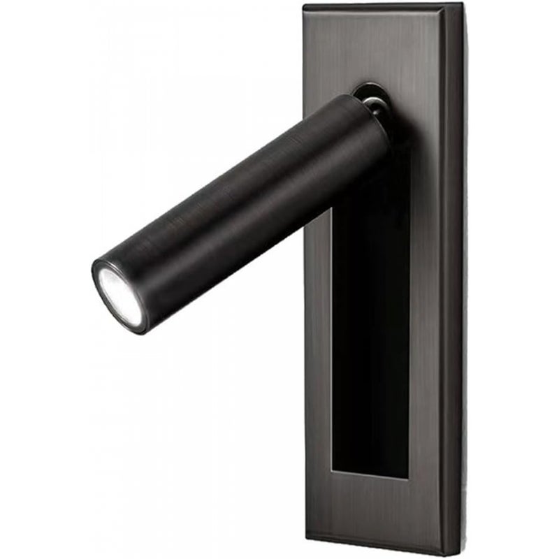 Lampa LED do czytania do sypialni, obrót o 350°, składana o 90°, ciepłe światło 3 W (czarna)