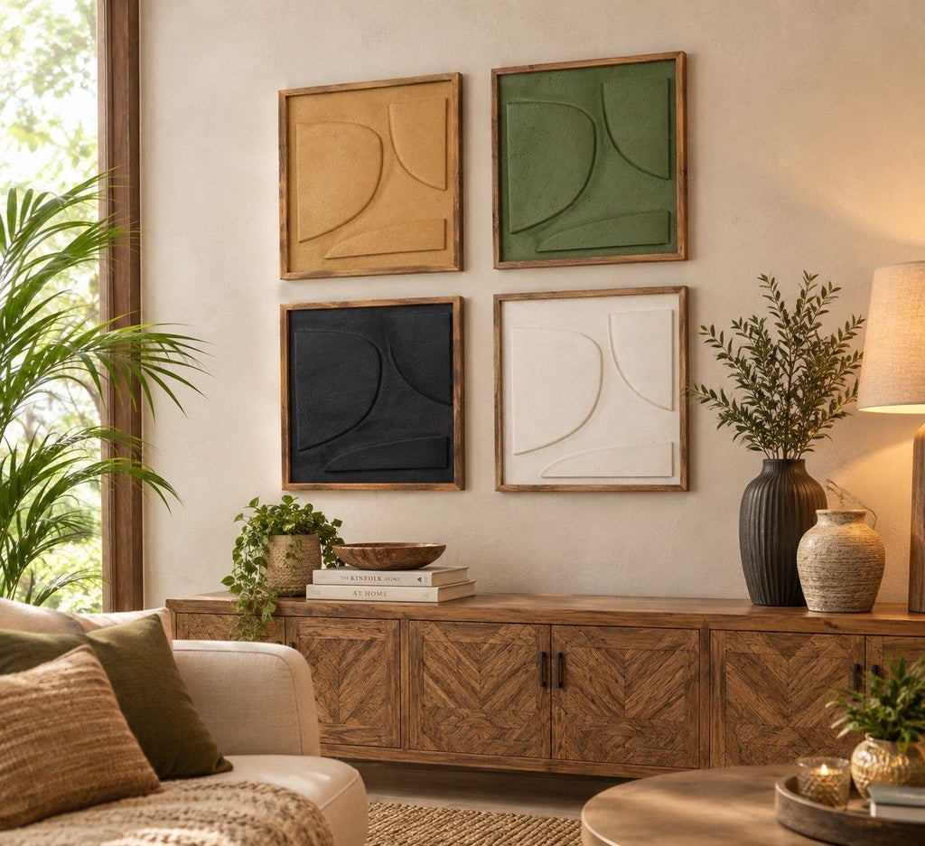 Tableau artisanal en bois recyclé en relief 62 x 4 x 62h cm | Leroy Merlin