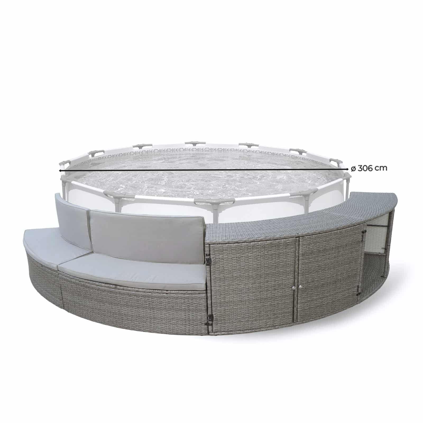 Kit Rails Airlin Semi-Circulaires 8 Mètres - Aluminium Anodisé Avec Raccords Et Embouts