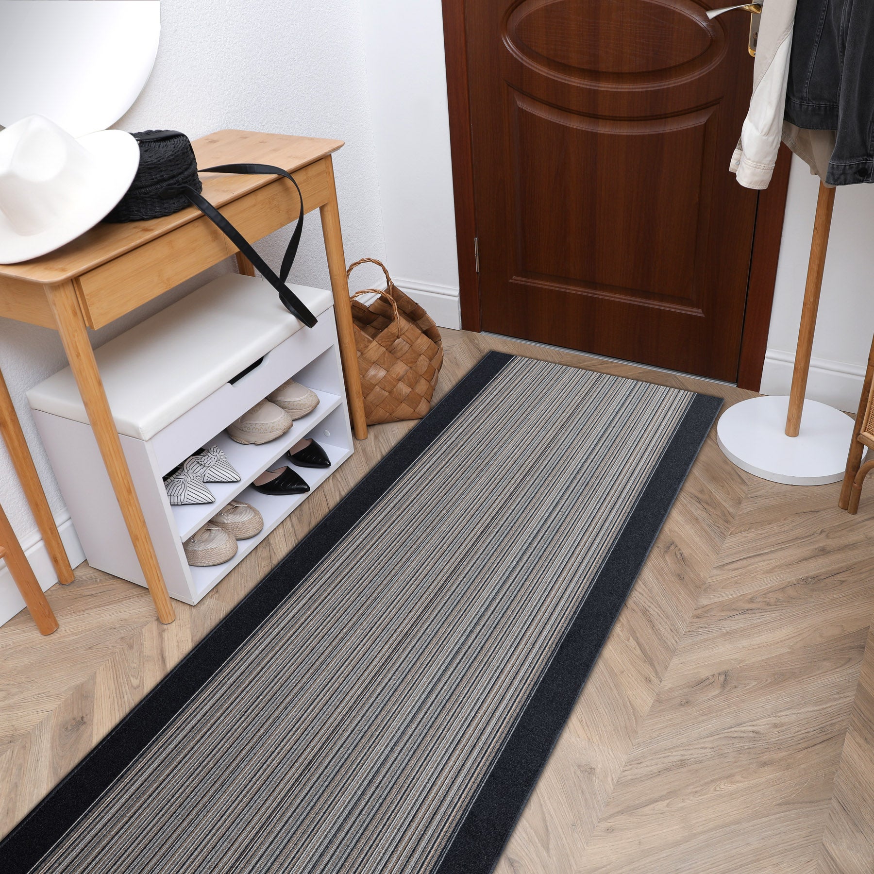 TAPIS DE COULOIR ANTIDÉRAPANT CARNABY gris 67cm 67x240 cm - 3