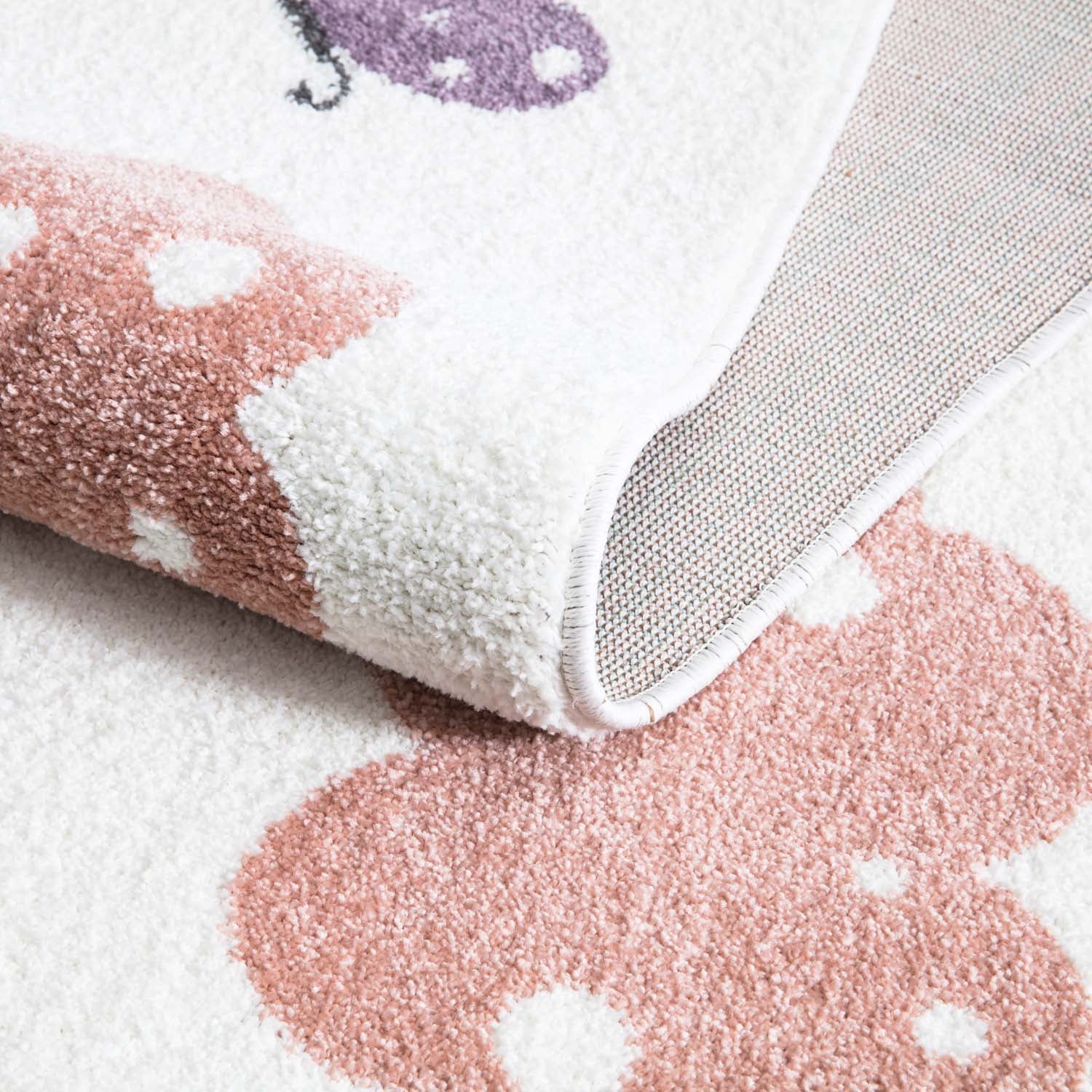 Tapis pour chambre d'enfant Crème Motif Nuages 80x150cm - 3