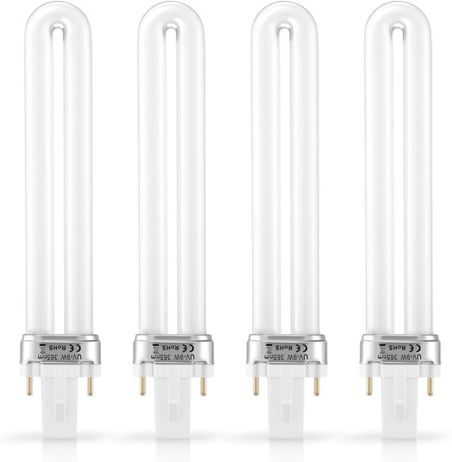 4 sztuki 9W lampa UV w kształcie litery U do użytku w salonie, 9W żarówki UV 365nm do utwardzania żywicy, żyrandol LED, przenośne suszarki z żarówką U
